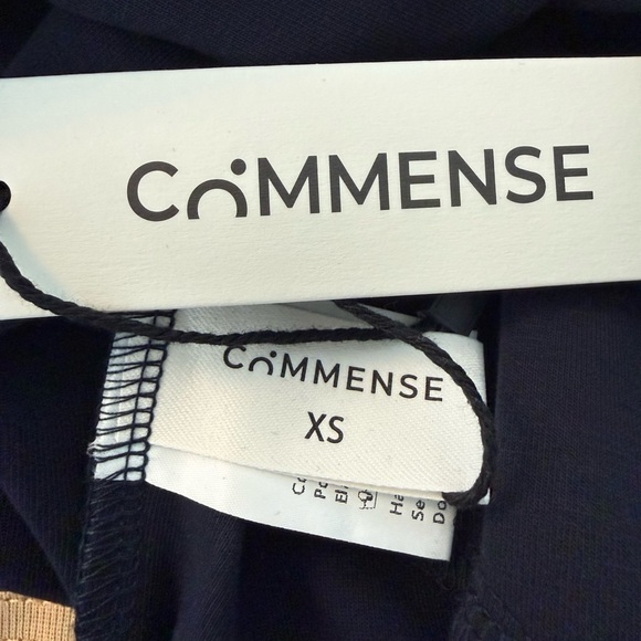 Commense Navy Quadruple Stripe Cropped Sweatshirt Size XS NWT - Picture 4 of 4